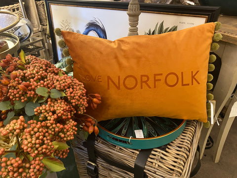 Handmade ‘Love Norfolk’ cushion