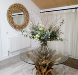 Large Round Driftwood Mirror